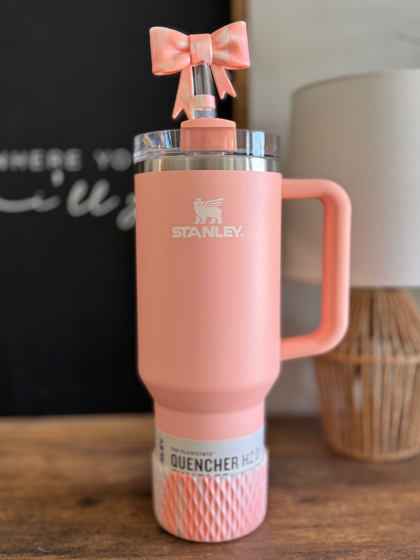 Peach and Pearl Shimmer | Waves Texture | Silicone Boot