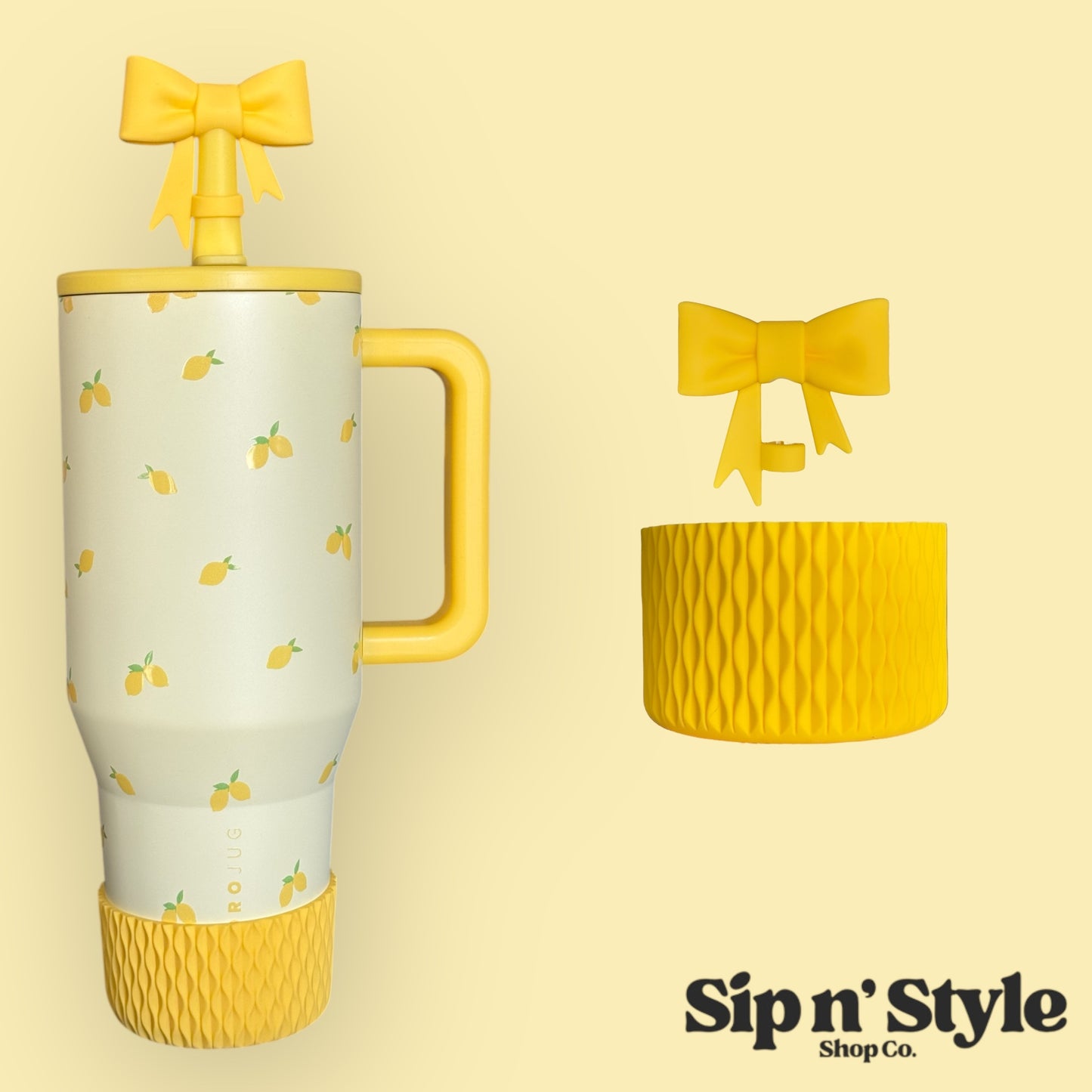 Lemon Squeeze | Waves Texture | Silicone Boot