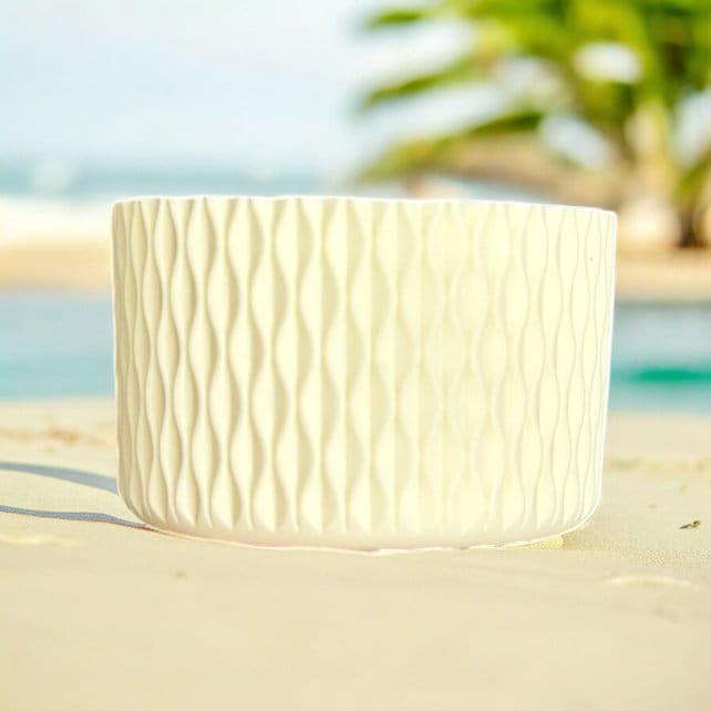 Cream | Waves Texture | Silicone Boot