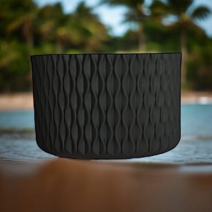 Black | Waves Texture | Silicone Boot
