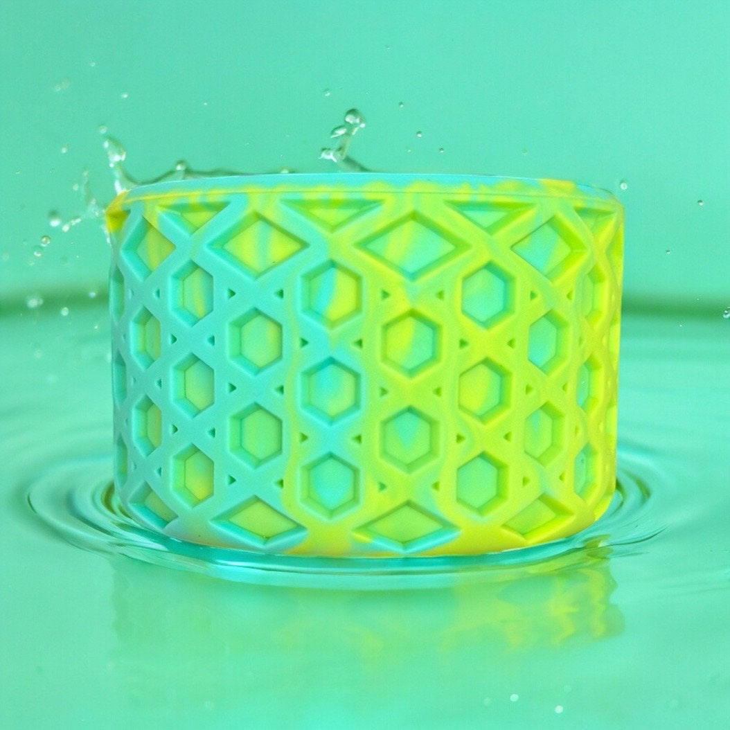Tropical Teal Swirl | Waffle | Silicone Boot