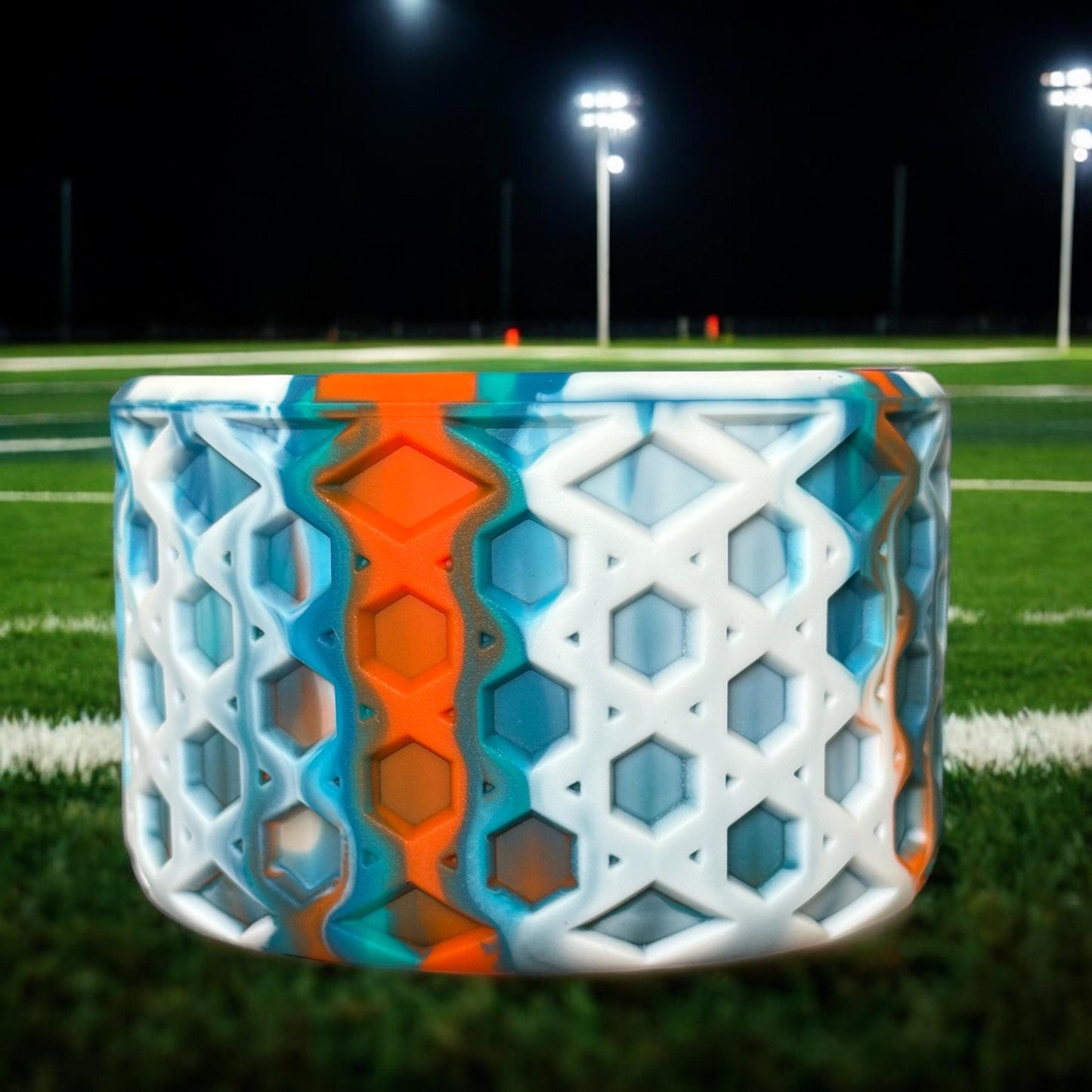 Turquoise, Orange & White Season | Waffle | Silicone Boot