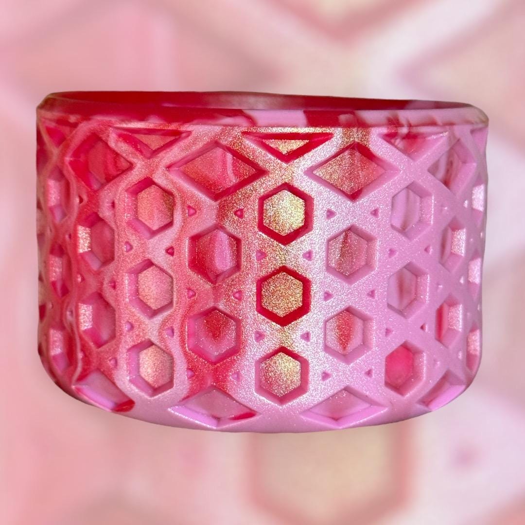 Bubblegum & Red Shimmer | Waffle | Silicone Boot