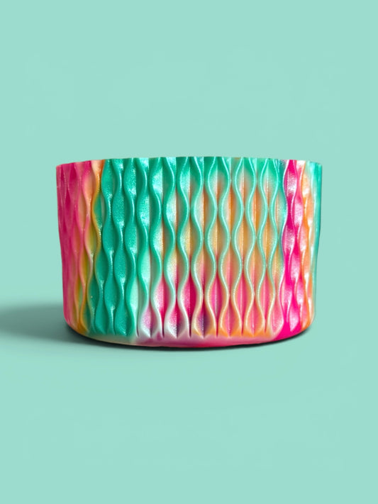 Tropical Splash Shimmer | Waves Texture | Silicone Boot