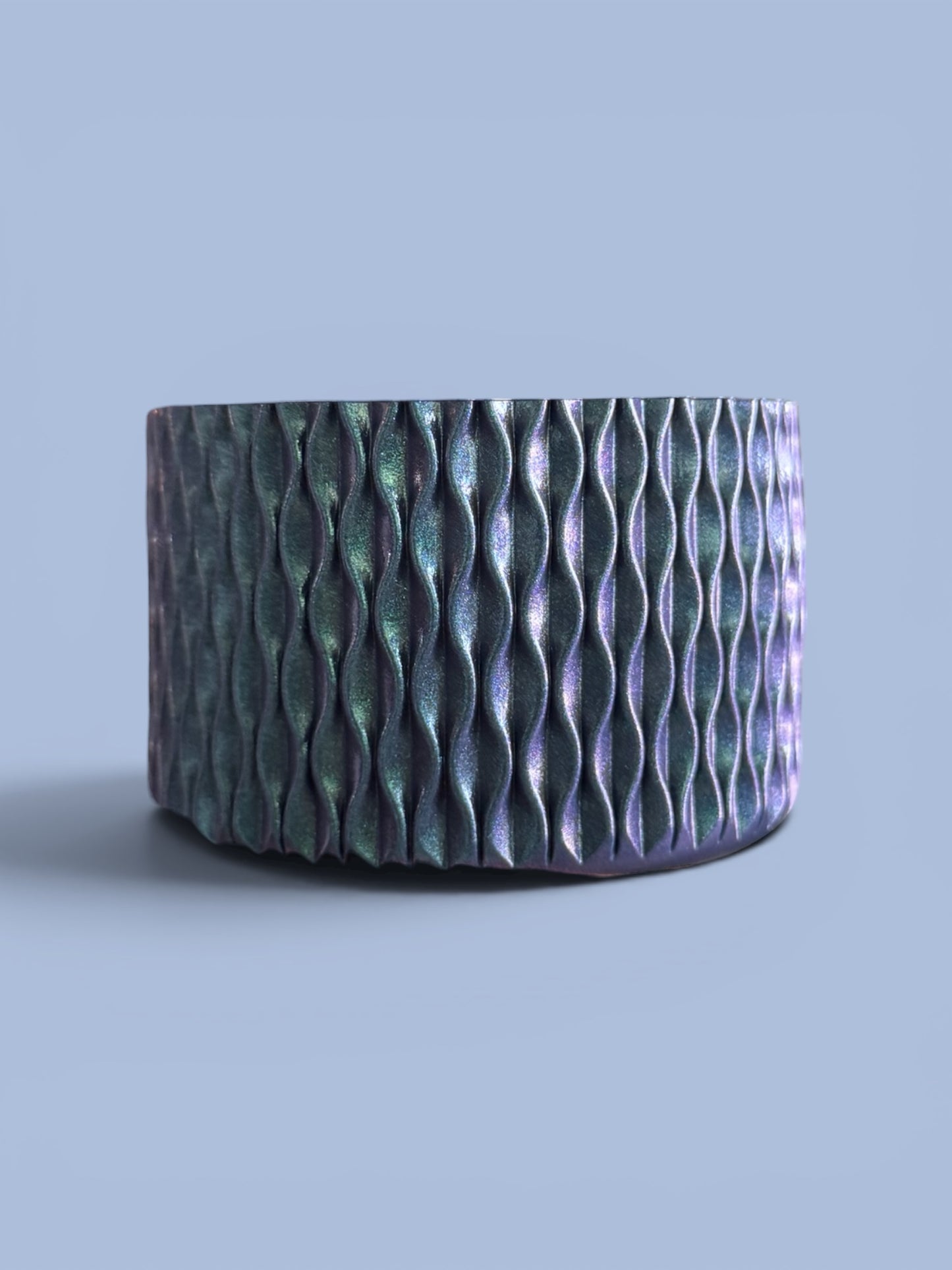 Midnight Navy Shimmer | Waves Texture | Silicone Boot