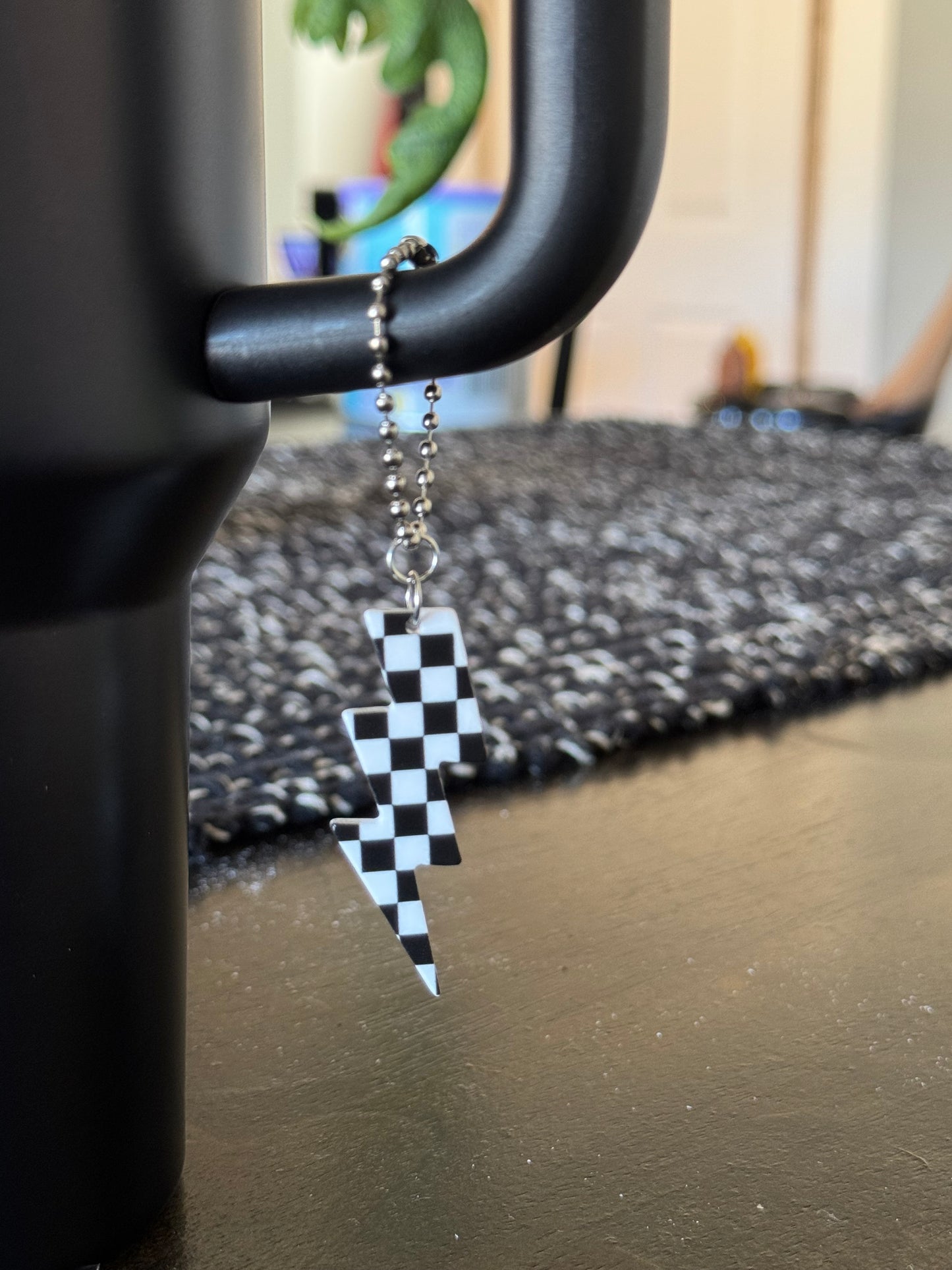 Checkered Lightning Bolt | Charm