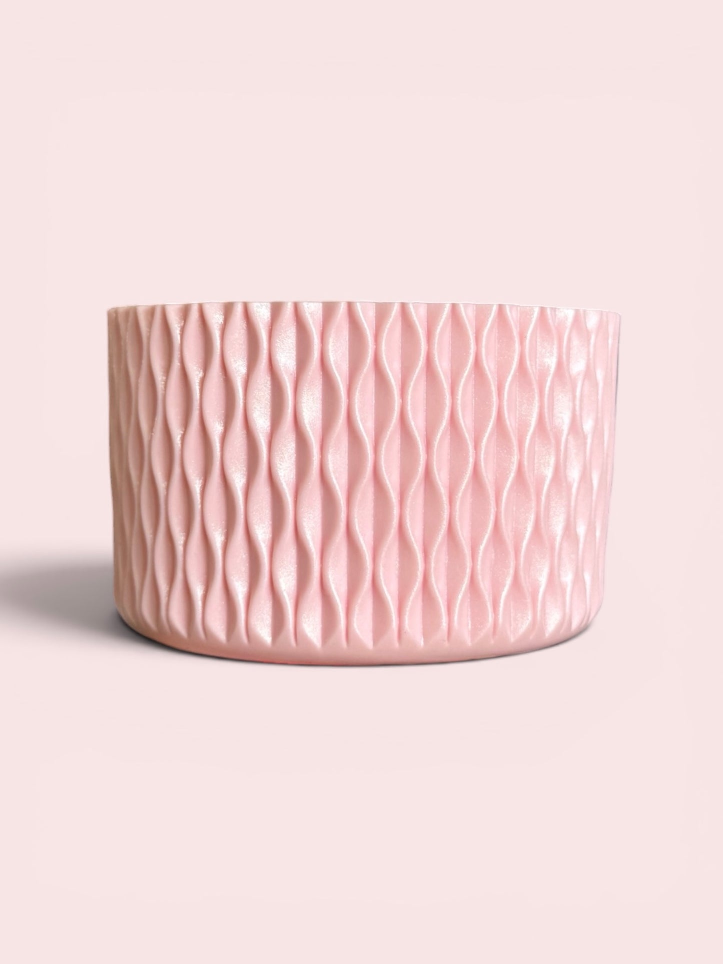 Baby Pink Shimmer | Waves Texture | Silicone Boot