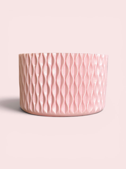 Baby Pink Shimmer | Waves Texture | Silicone Boot