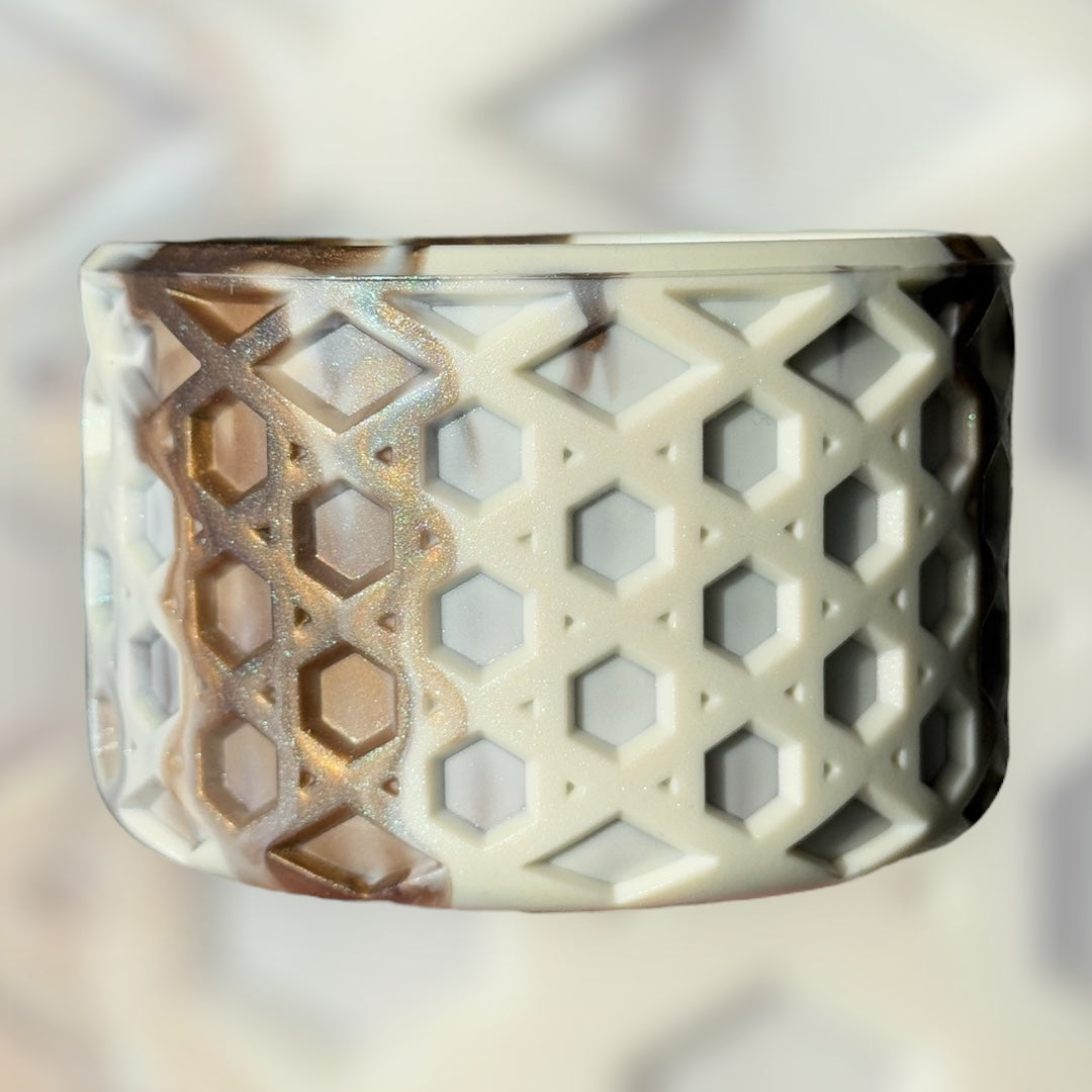Magnolia & Cream Shimmer | Waffle | Silicone Boot