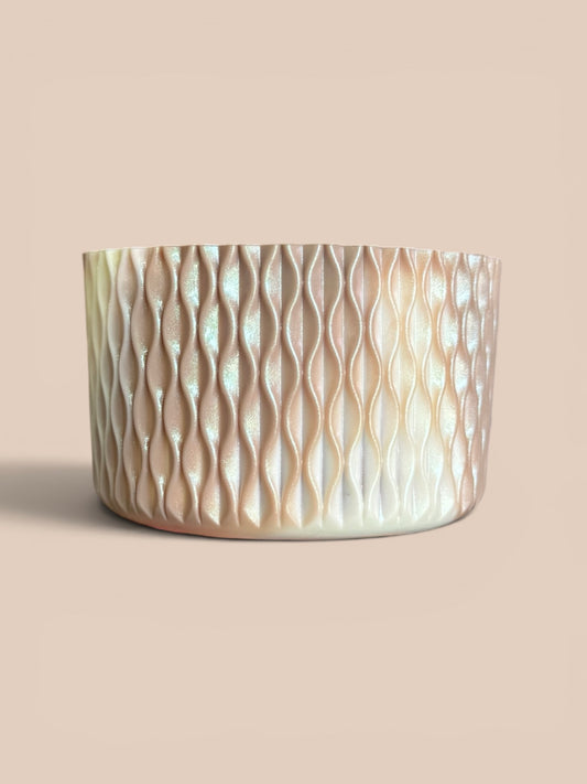 Almond Rose Shimmer | Waves Texture | Silicone Boot