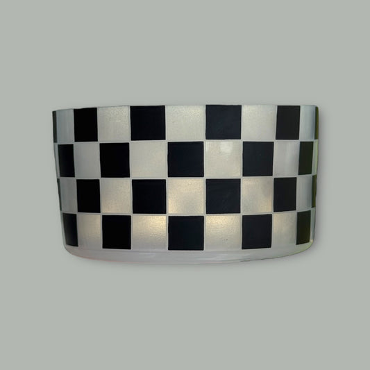 Clear and Black Checkers | Silicone Boot