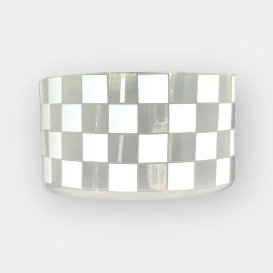 Clear and White Checkers | Silicone Boot