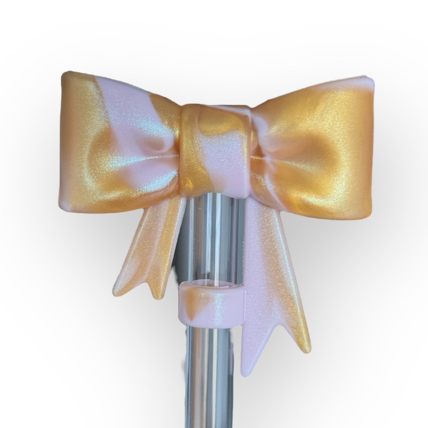 Rosa Beau Pink Bow | Straw Topper 10mm