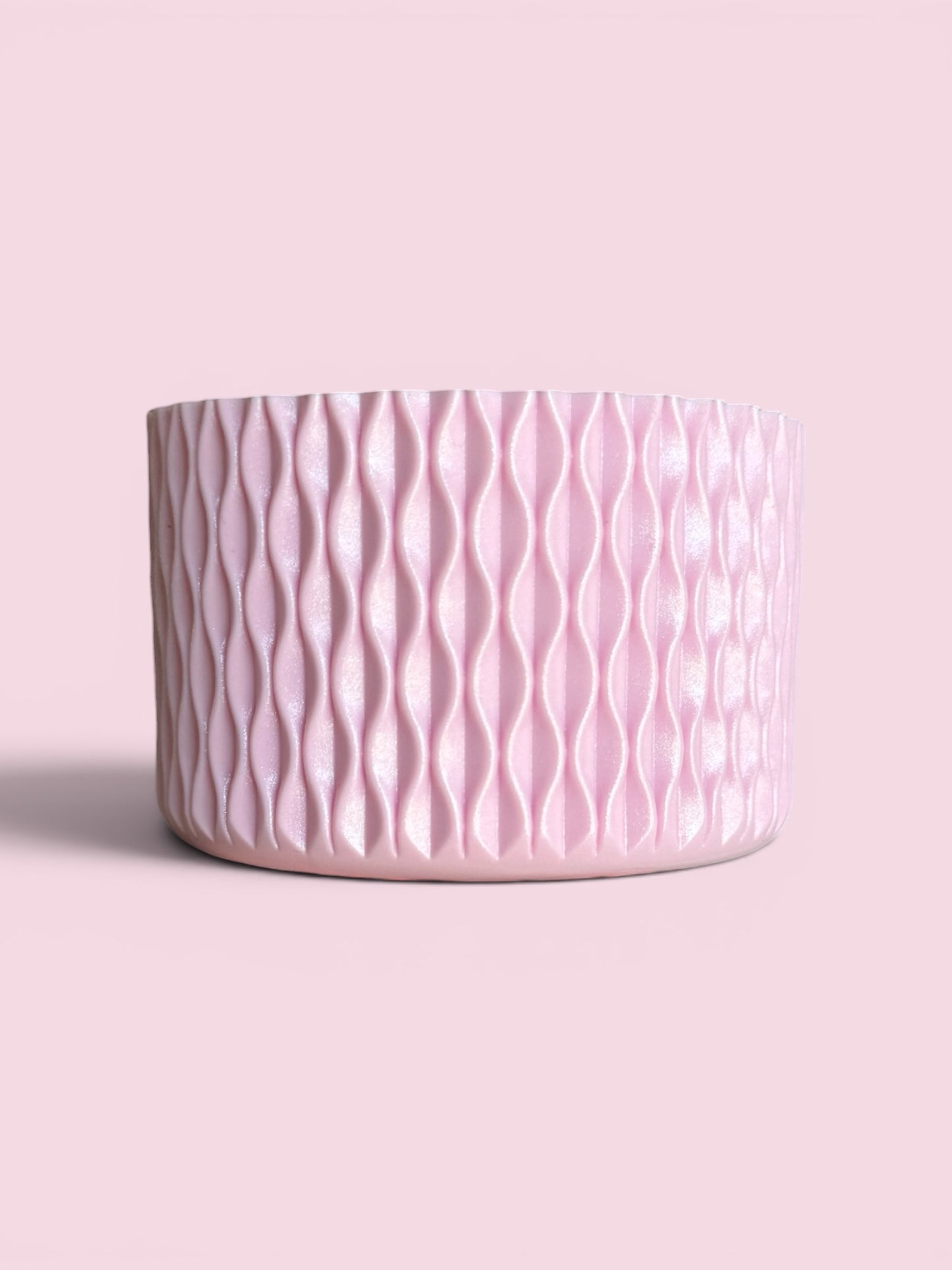 Pink Frost Shimmer | Waves Texture | Silicone Boot