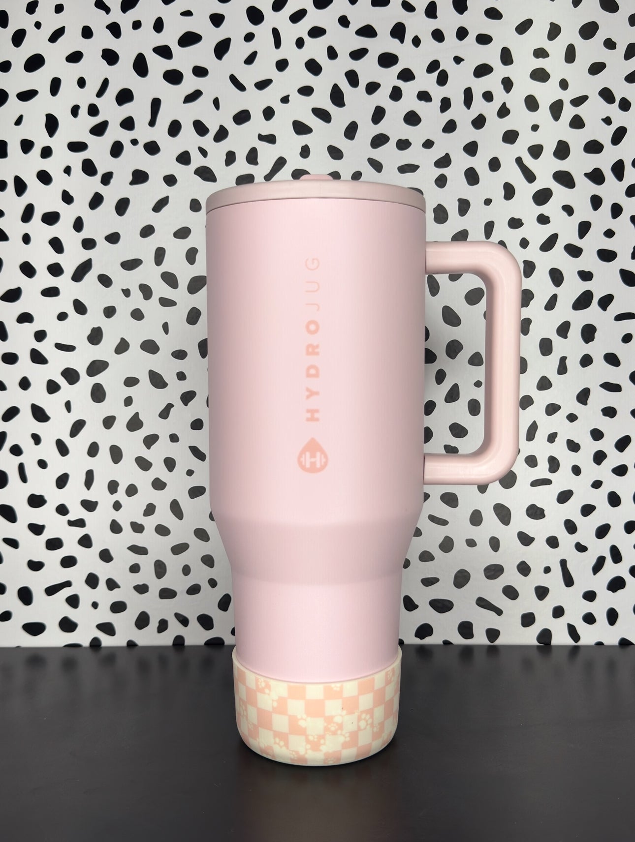 Pink Checker Paws | Silicone Boot