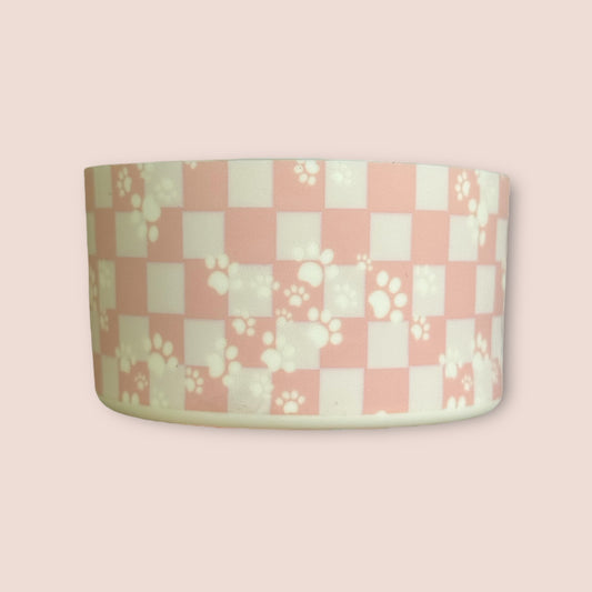 Pink Checker Paws | Silicone Boot