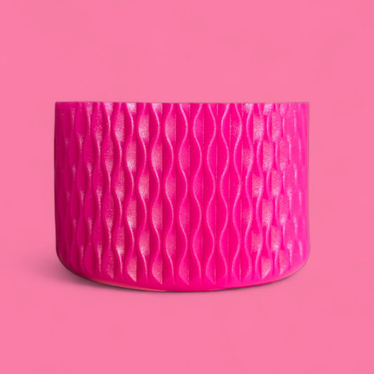 Hot Pink Punch Shimmer | Waves Texture | Silicone Boot