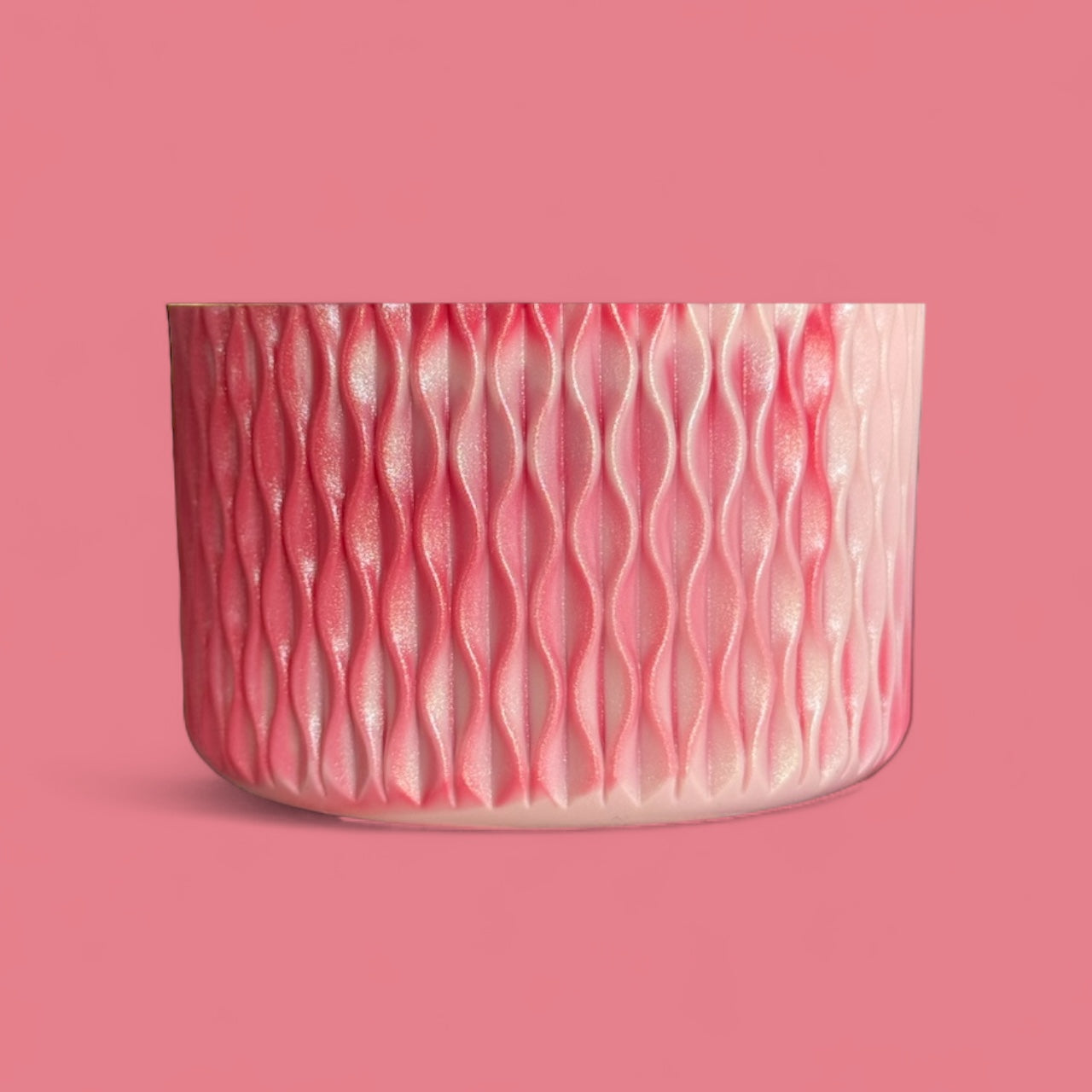 Salmon Glow Shimmer | Waves Texture | Silicone Boot