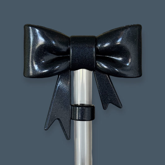 Black Pearl Shimmer | Bow | Straw Topper 10mm