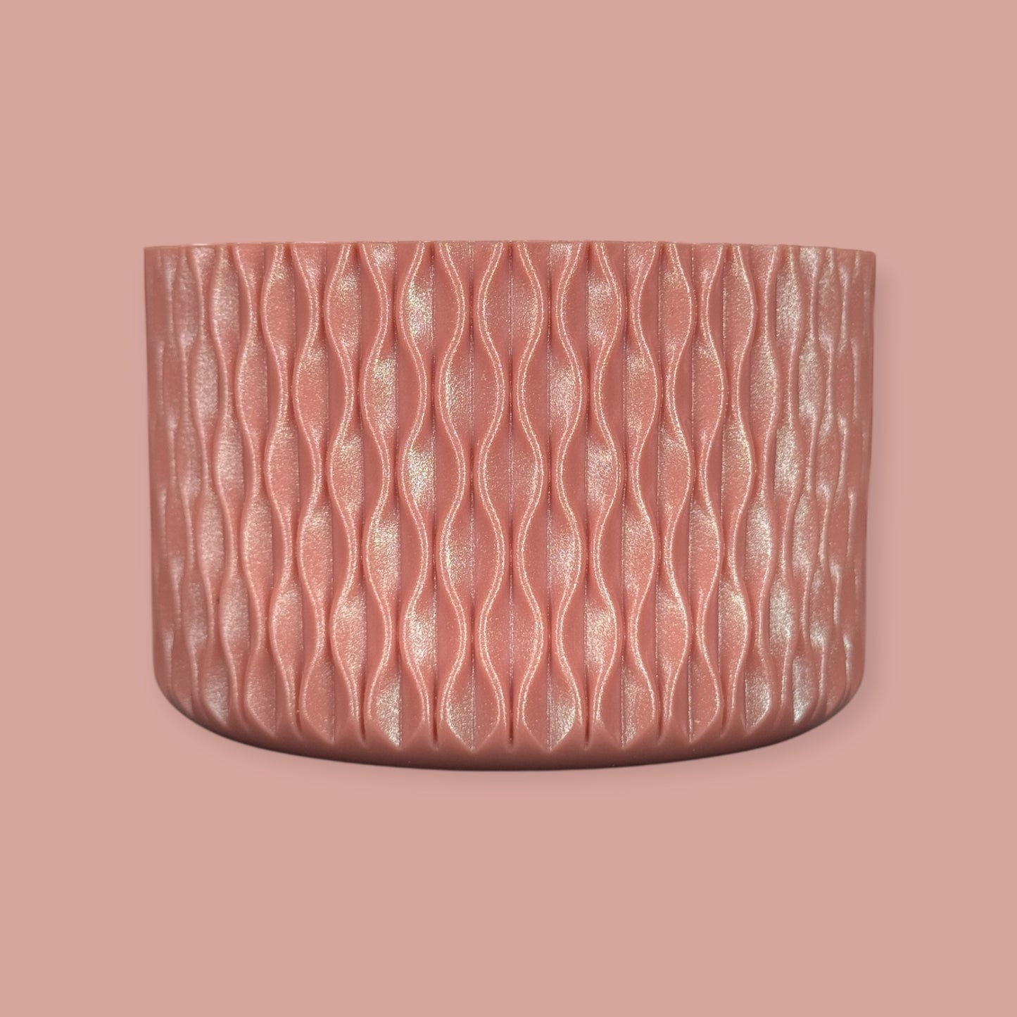 Antique Pink Shimmer | Waves Texture | Silicone Boot