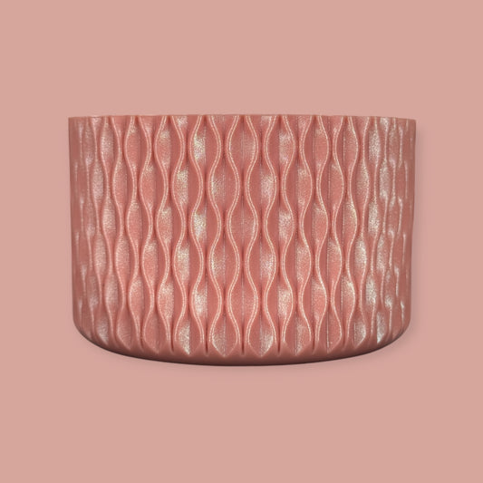 Antique Pink Shimmer | Waves Texture | Silicone Boot