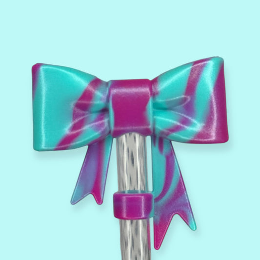 Pink Passion Shimmer | Bow | Straw Topper 10mm