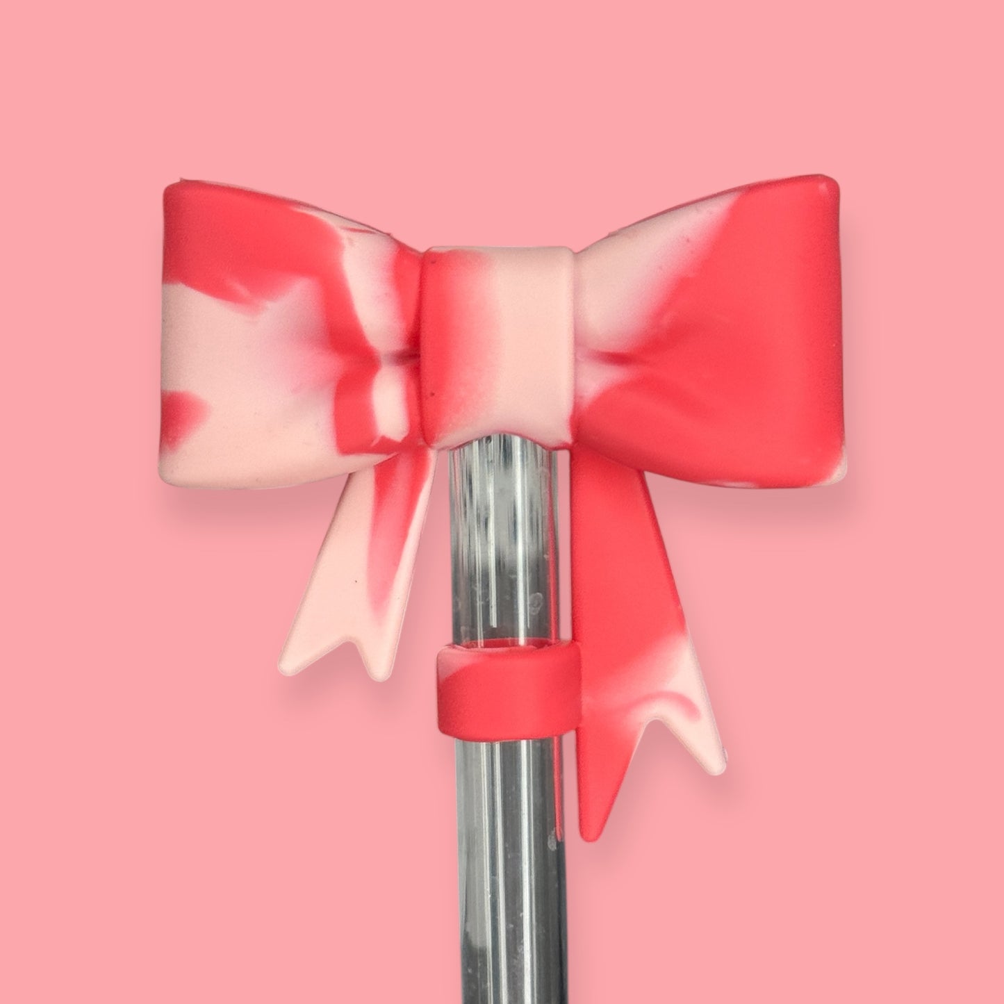 Salmon Glow | Bow | Straw Topper 10mm