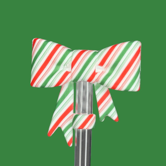 Holiday Stripes | Straw Topper 10mm