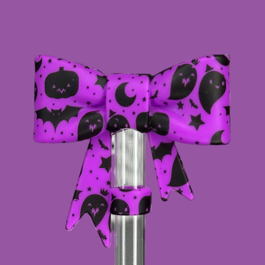Spooky Halloween Purple | Straw Topper 10mm