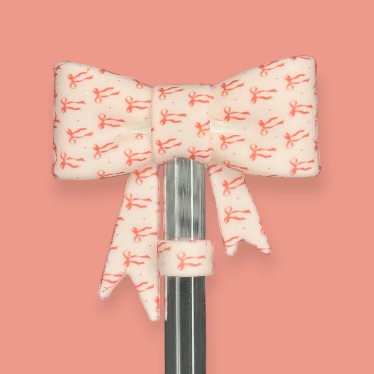 Pink Bows | Straw Topper 10mm