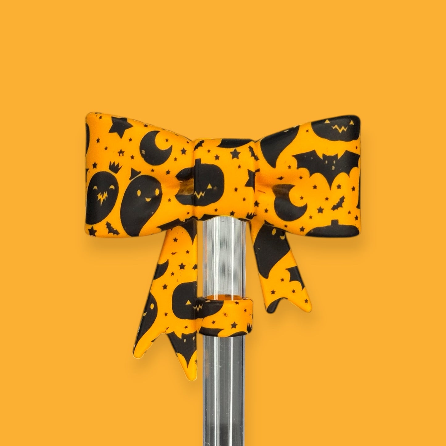 Spooky Halloween Orange | Straw Topper 10mm