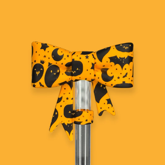 Spooky Halloween Orange | Straw Topper 10mm