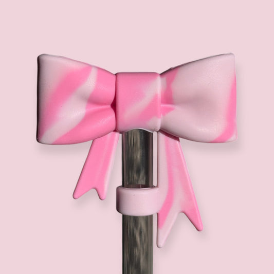 Pink Cloud | Bow | Straw Topper 10mm
