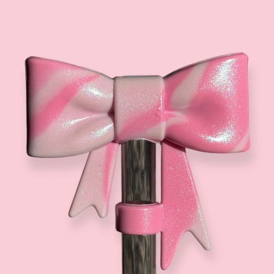 Pink Cloud Shimmer | Bow | Straw Topper 10mm