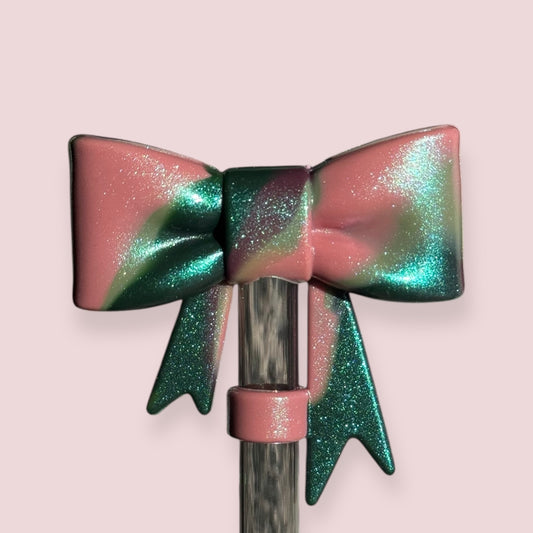 Midnight Garden Shimmer | Bow | Straw Topper 10mm