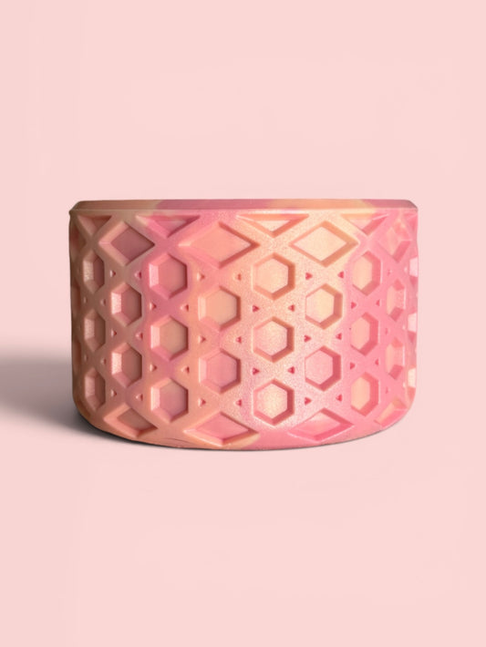 Pastel Peach Shimmer Swirl | Waffle | Silicone Boot