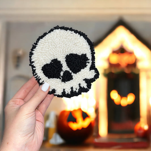 Heart Eyes Skull Cup Coaster/Car Coaster