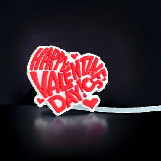 Happy Valentines Day | Straw Topper 10mm