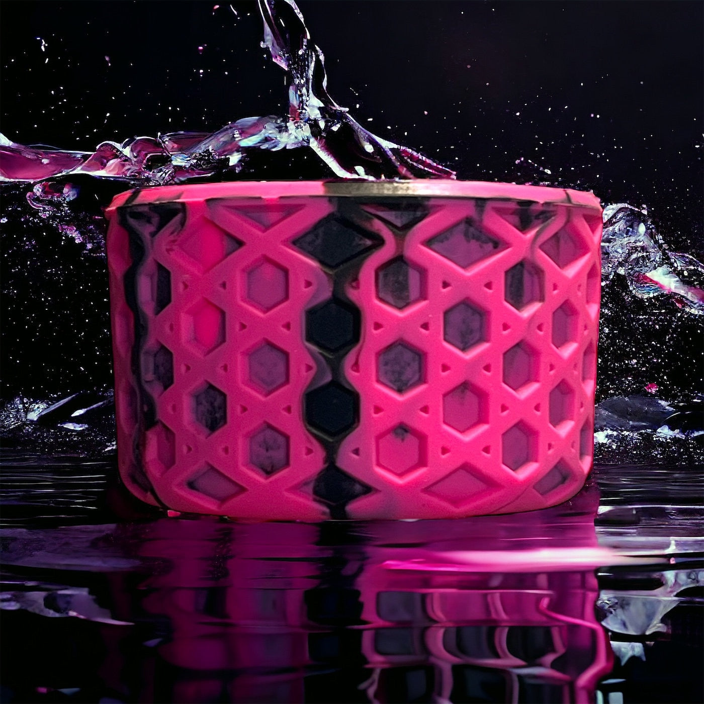 Neon Pink & Black Waffle Silicone Boot Stanley/Simple Modern/Brumate/Hydrojug