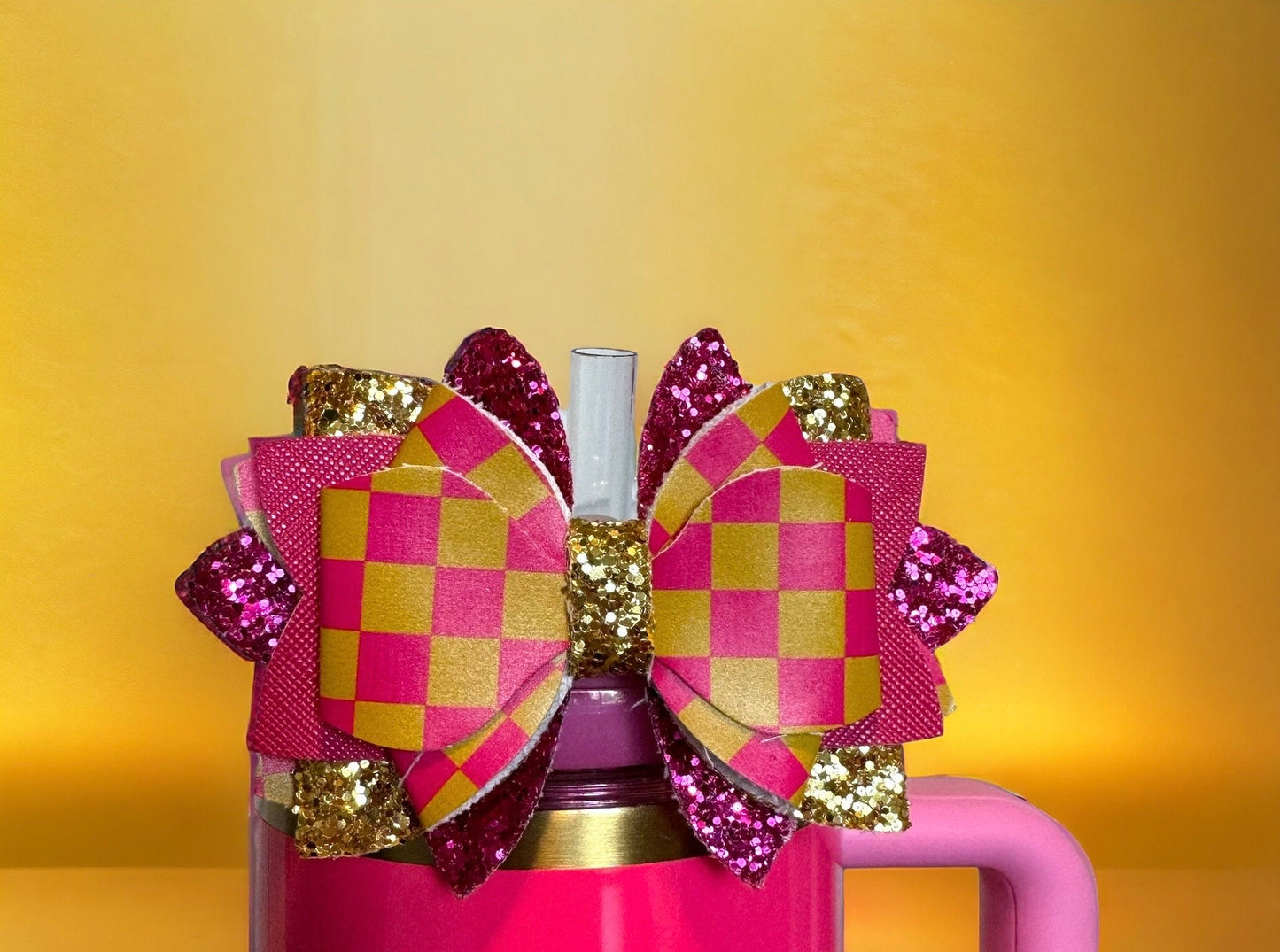 Pink Parade Bow | Fits: Stanley/Simple Modern/Brumate/Hydrojug