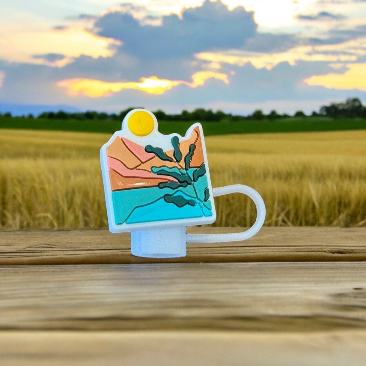 Sunset Scene | Straw Topper 10mm