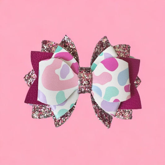 Colorful Leopard Bow | Fits: Stanley/Simple Modern/Brumate/Hydrojug