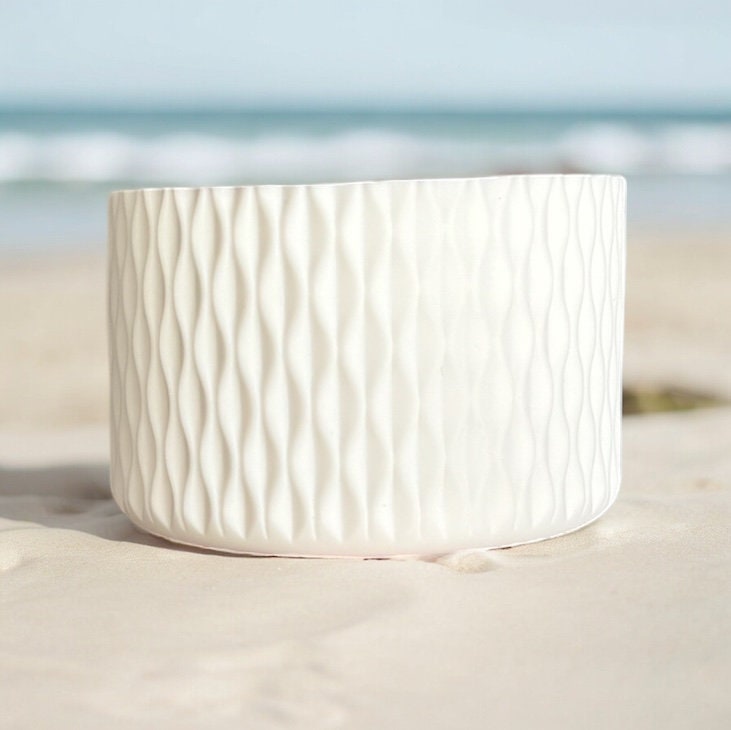 White | Waves Texture | Silicone Boot
