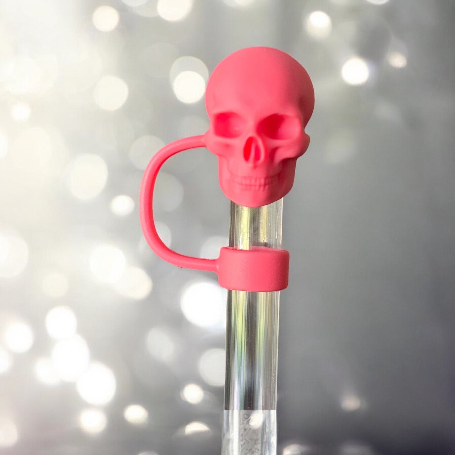 Pink Skull | Straw Topper 10mm