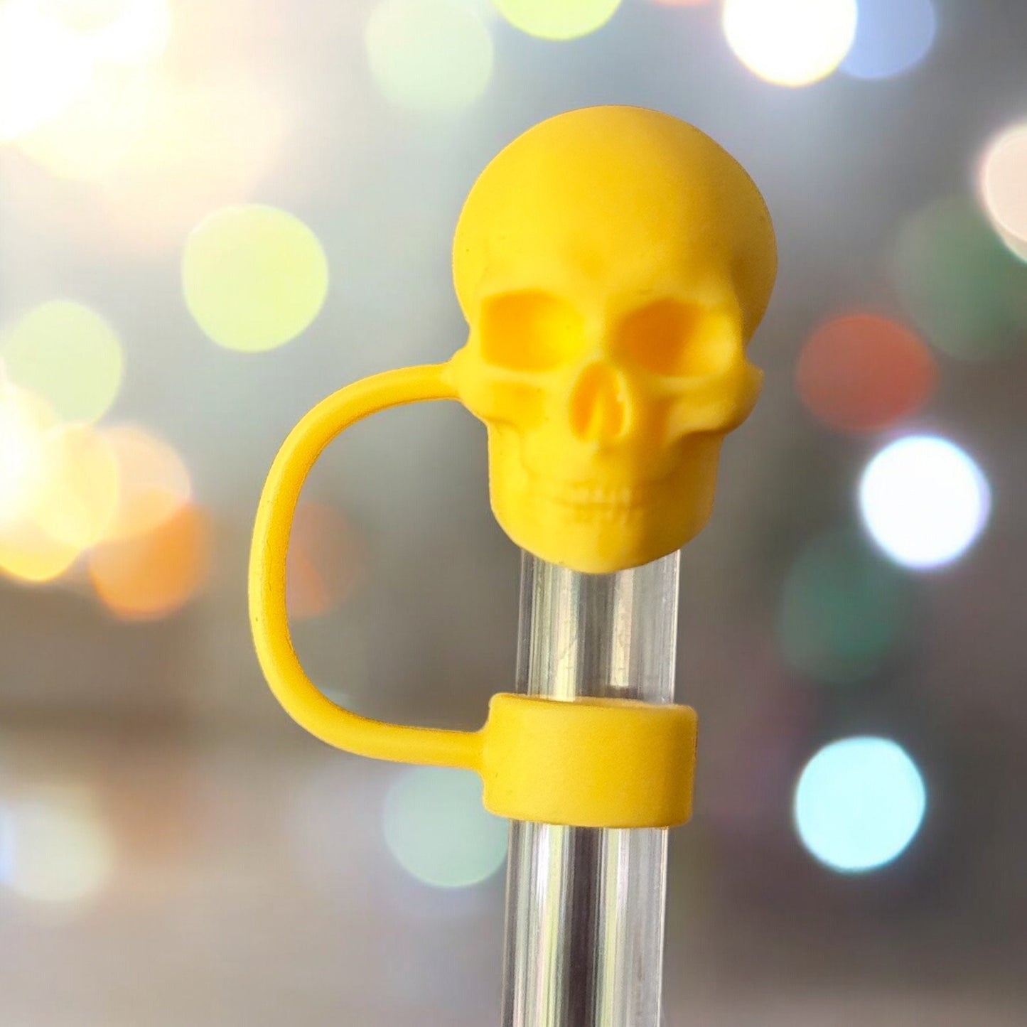 Yellow Skull | Straw Topper 10mm