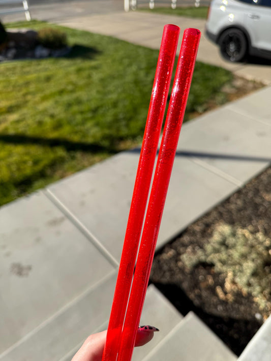 Red Sparkle | (1) Straw 10mm for 40oz Stanley/Simple Modern