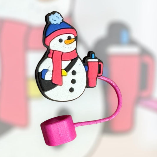 Snowman & Tumbler | Straw Topper 10mm